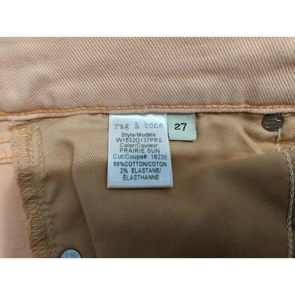 Rag & Bone Jeans Size 27 High Rise Skinny Denim W1532O137PRS Prairie Sun - Picture 8 of 9